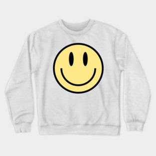 Smiley Face in Yellow Crewneck Sweatshirt