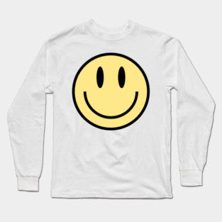 Smiley Face in Yellow Long Sleeve T-Shirt