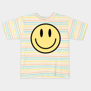 Smiley Face in Yellow Kids T-Shirt