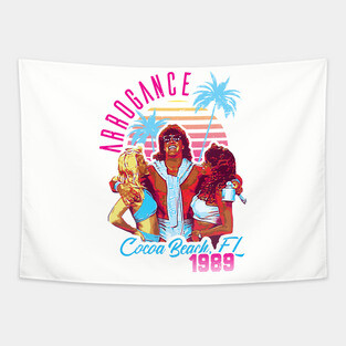 Arrogance Wrestling Martel 1989 vintage style t-shirt Tapestry