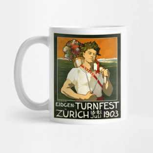 Vintage Poster: 1903 Eidgen Turnfest (Gymnastics Festival), Zurich, Switzerland Mug
