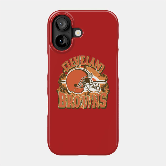 Cleveland browns Helmet design In vector Phone Case by Nizar clothing store 