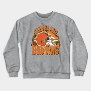 Cleveland browns Helmet design In vector Crewneck Sweatshirt