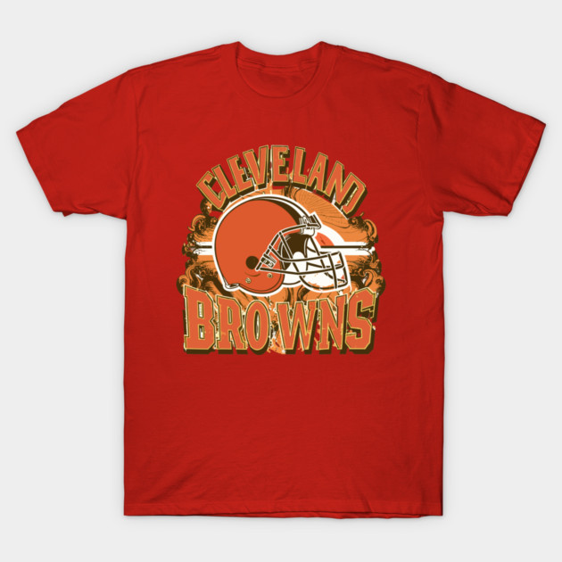 Cleveland browns Helmet design In vector T-Shirt by Nizar clothing store 