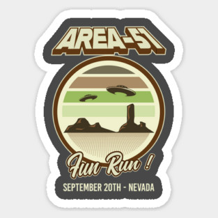 Area 51 Fun Run Sticker