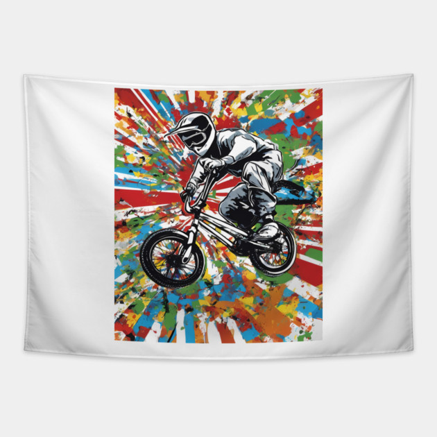 Bicycle Rider Tapestry by animegirlnft