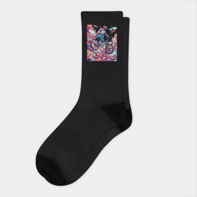 Bicycling Biker Socks by animegirlnft