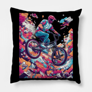 Bicycling Biker Pillow