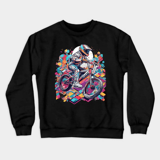 Fast Bicycle Crewneck Sweatshirt by animegirlnft
