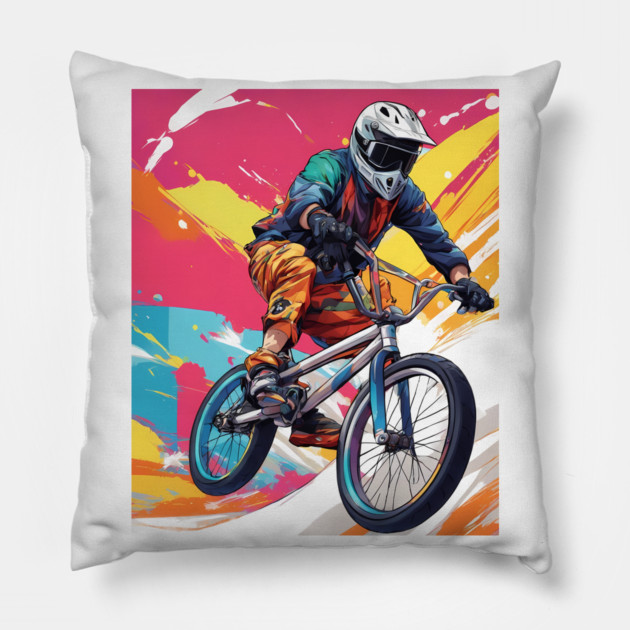 Speed Bicycle Pillow by animegirlnft