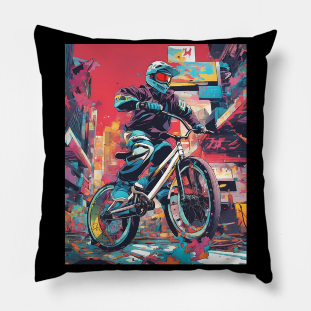 Bicycle Racer Pillow by animegirlnft