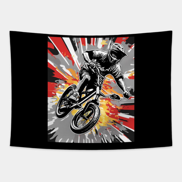 BMX Biker Tapestry by animegirlnft