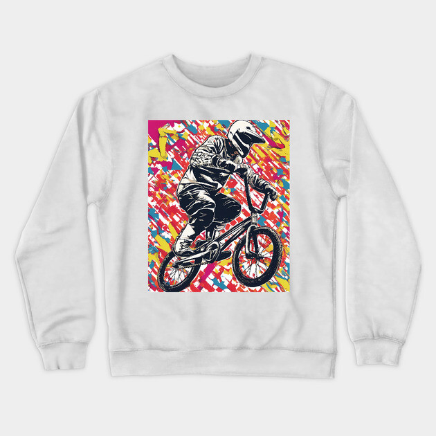 BMX Rider Crewneck Sweatshirt by animegirlnft