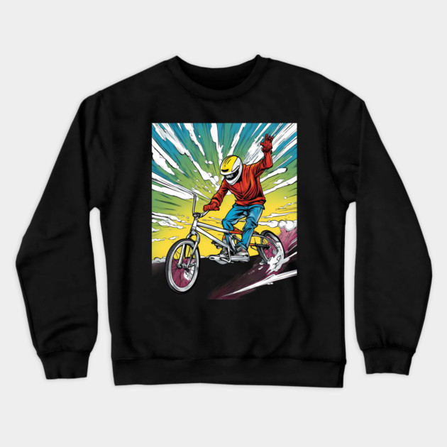 BMX Racing Crewneck Sweatshirt by animegirlnft