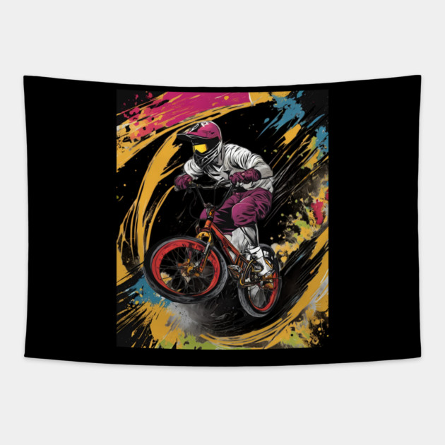 Bike Rider Tapestry by animegirlnft