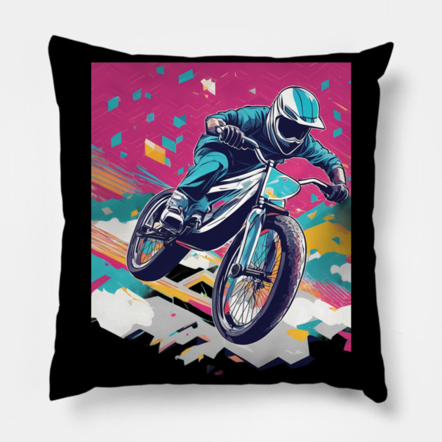 Bicycle Sport Pillow by animegirlnft