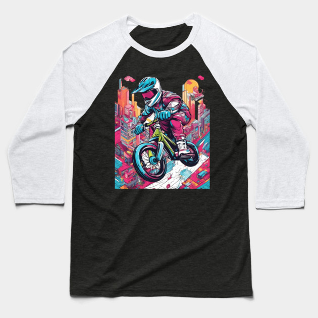 Bicycle Race Baseball T-Shirt by animegirlnft
