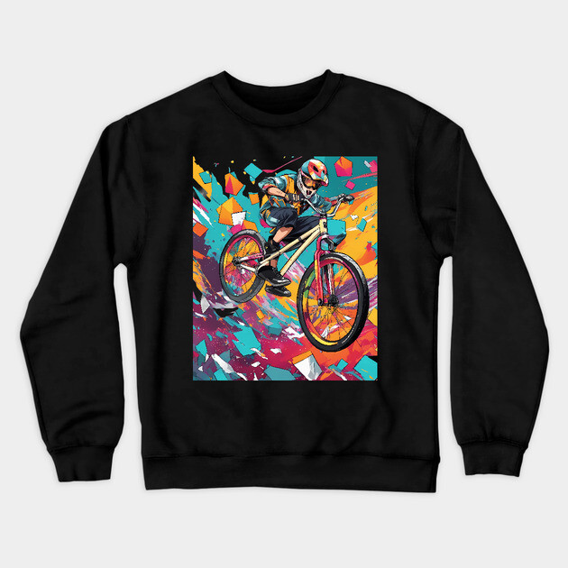 Cycling Bike Crewneck Sweatshirt by animegirlnft