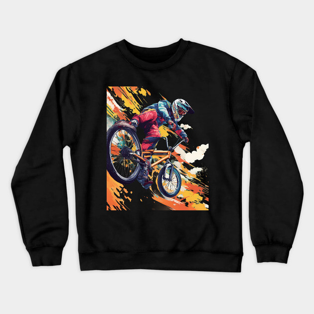 Cycling Racing Crewneck Sweatshirt by animegirlnft