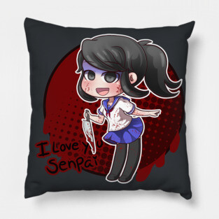 Ayano Aishi - Yandere Simulator Black Pillow