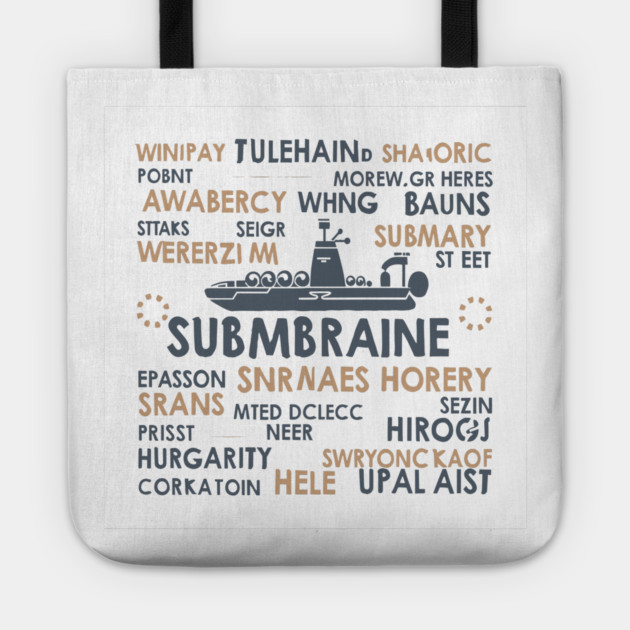 Submarine Creative vector design by me Tote by Nizar clothing store 