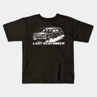 Last Responder // Hearse Retro Design Kids T-Shirt