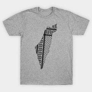 Palestine Map With Keffiyeh Pattern Design symbol of Resistance and Freedom T-Shirt