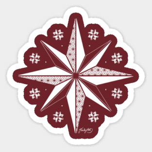 Star of Fëanor (white) Sticker