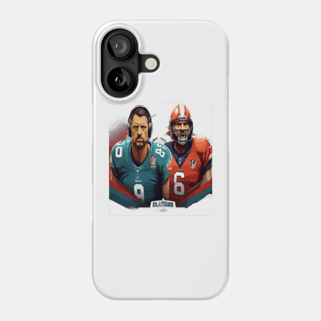 El-clasico match Nfl football Team Dolphin va Team Chief In vector Phone Case by Nizar clothing store 