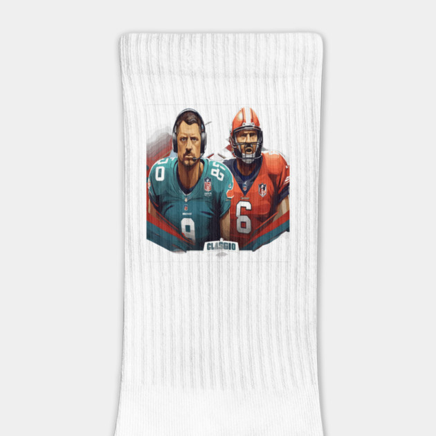 El-clasico match Nfl football Team Dolphin va Team Chief In vector by Nizar clothing store 