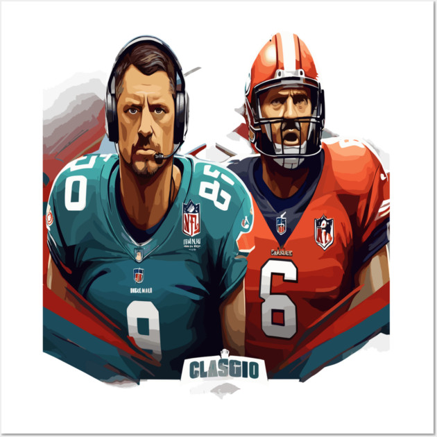 El-clasico match Nfl football Team Dolphin va Team Chief In vector Wall Art by Nizar clothing store 
