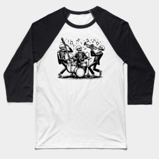 skeletons play jazz Baseball T-Shirt