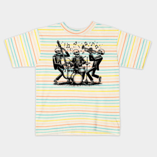 skeletons play jazz Kids T-Shirt