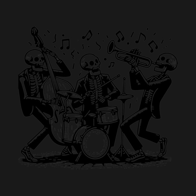 skeletons play jazz by lkn