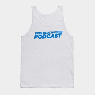 Pow Block Podcast NP Logo 2024 (Sky Blue) Tank Top