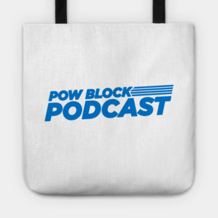Pow Block Podcast NP Logo 2024 (Sky Blue) Tote