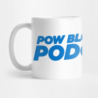 Pow Block Podcast NP Logo 2024 (Sky Blue) Mug