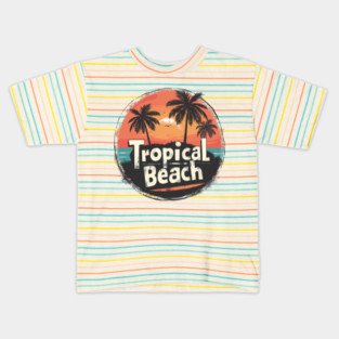 Tropical Beach Kids T-Shirt