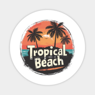 Tropical Beach Magnet