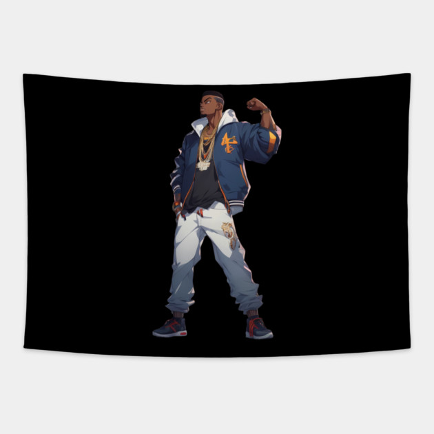 Black Power Tapestry by animegirlnft