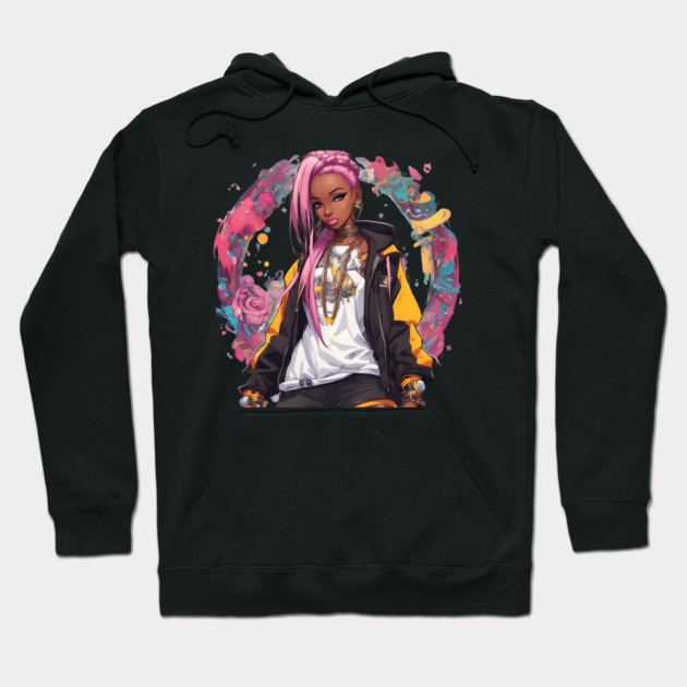 Hip Hop Girl Hoodie by animegirlnft