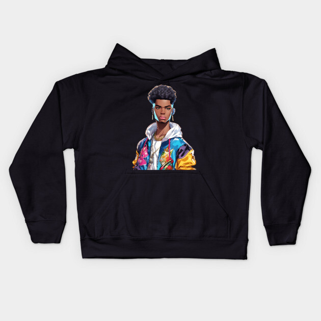 Afro Hair Kids Hoodie by animegirlnft