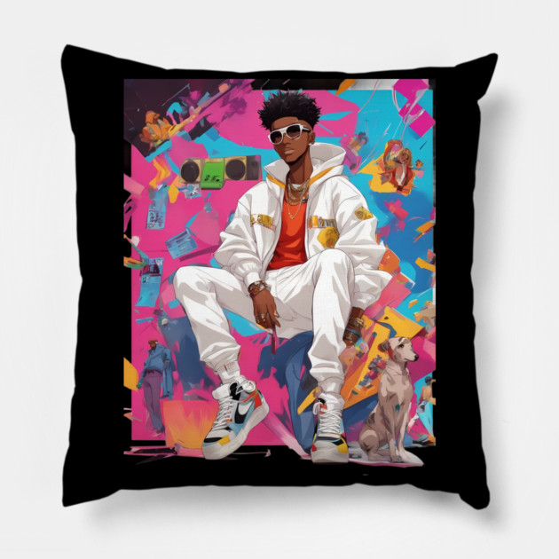 Beats Rhymes Pillow by animegirlnft