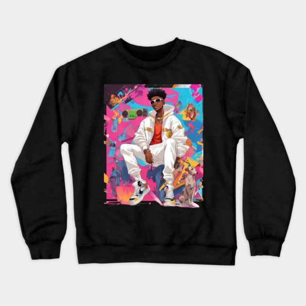Beats Rhymes Crewneck Sweatshirt by animegirlnft