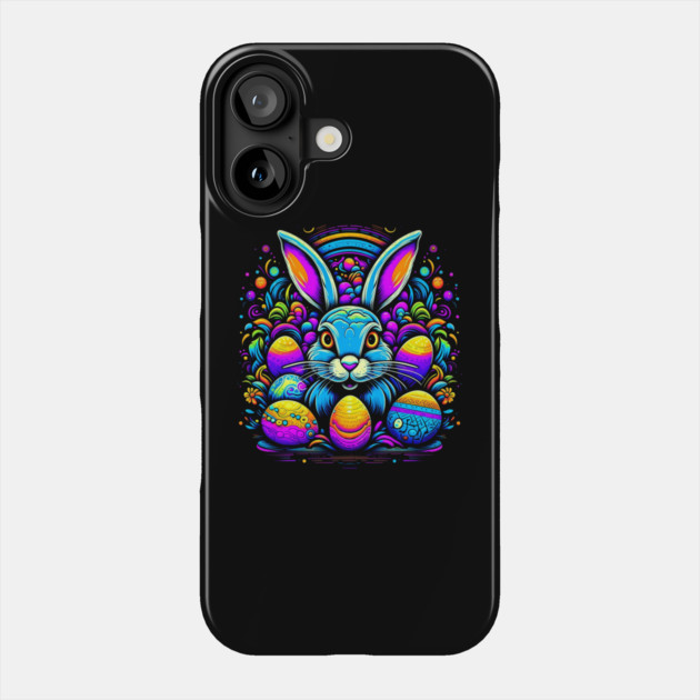 Psychedelic Easter Bunny Phone Case by HolidayBug