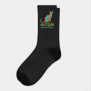 Cat Autism Awareness Socks