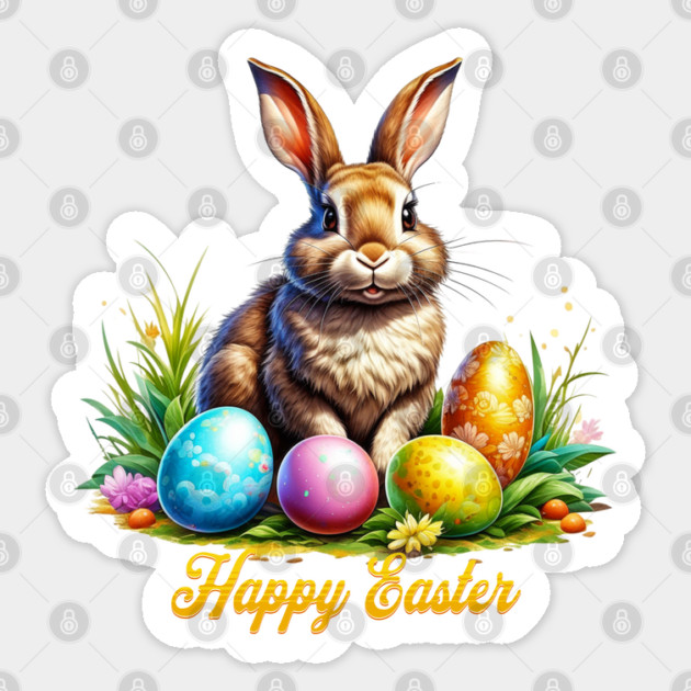 Baroque Easter Bunny Sticker by HolidayBug