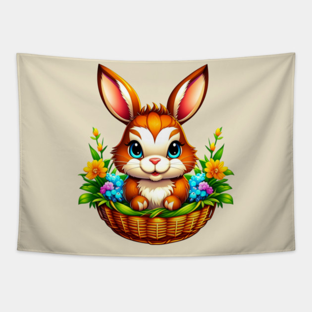 Kawaii Easter Bunny Tapestry by HolidayBug