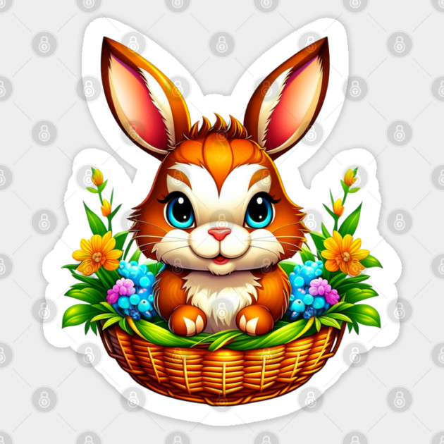Kawaii Easter Bunny Sticker by HolidayBug