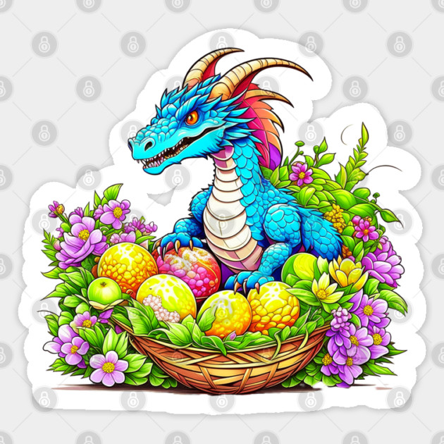 Cute Easter Dragon Sticker by HolidayBug